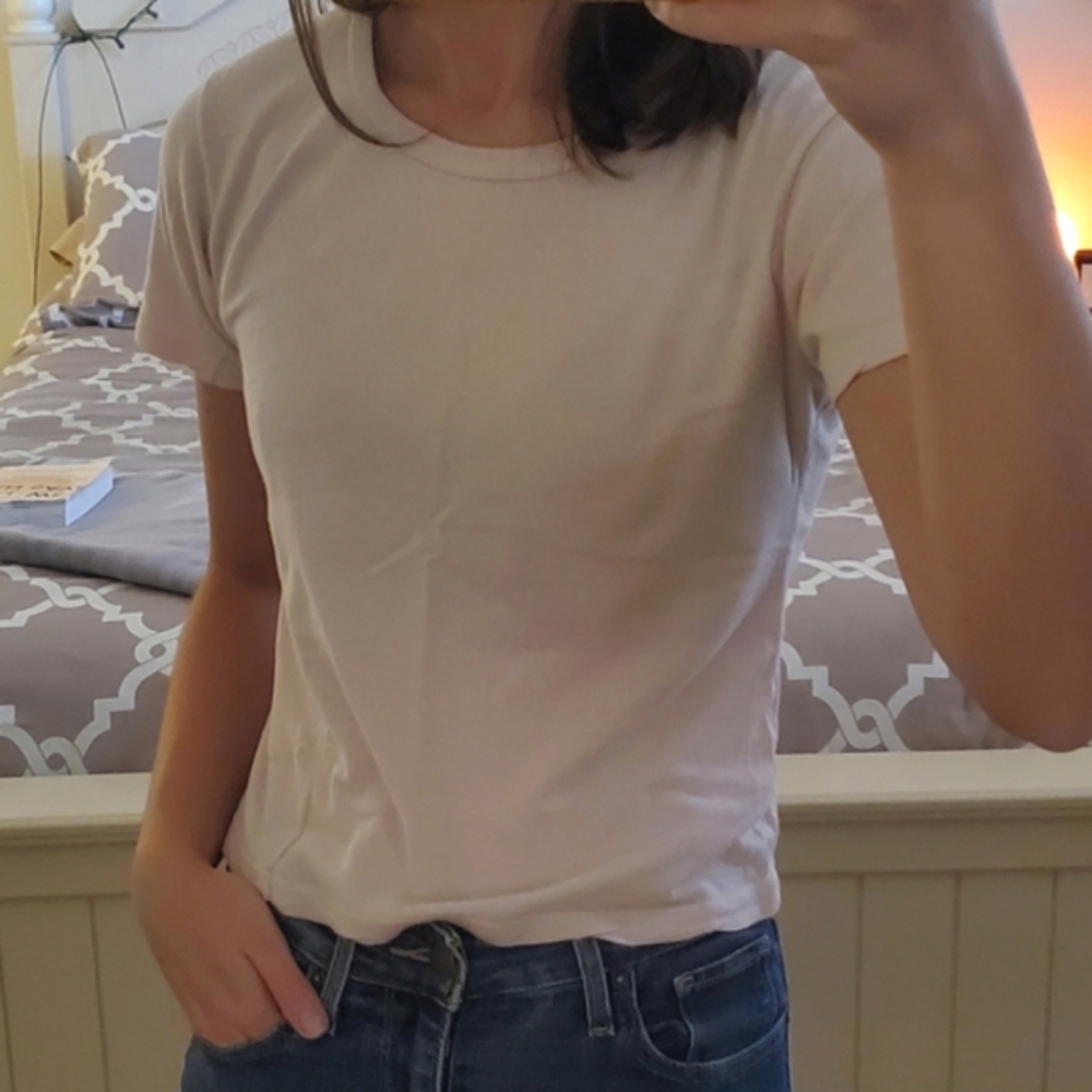 Baby Pink Brandy Melville Tee